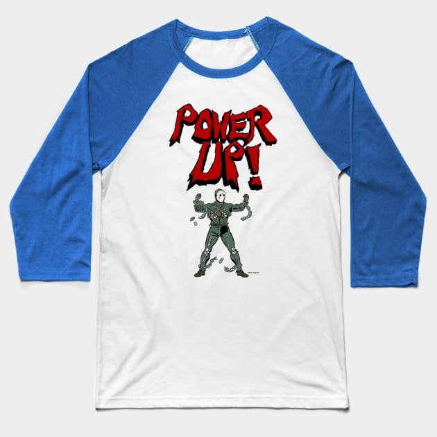 Jason Power Up Baseball T-Shirt by DougSQ